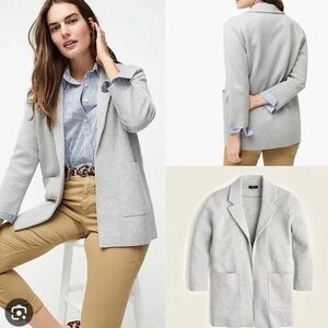 J CREW SWEATER BLAZER GRAY
